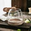 Estante de madera de estilo japonés, jarrón de vidrio transparente, eneldo verde, planta hidropónica, pecera ecológica, adornos florales de escritorio simples, venta al por mayor