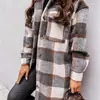 2020 estación independiente deseo Amazon popular otoño e invierno manga larga cuadros estampado abrigo camisa en stock