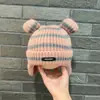 Gorro para Bebé Otoño e Invierno Lindo Beret de Lana con Orejas de Gato Estilo Coreano Versátil Gorro Tejido para Niños y Niñas Bebé Moderno