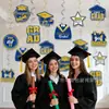 Decoración para Fiesta de Graduación Transfronteriza 2026 Felicitaciones Graduado Adornos para Ceremonia de Graduación Decoraciones Colgantes Espirales Arreglo
