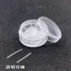 Los pendientes invisibles no necesitan quitarse para dormir con agujeros transparentes simples para levantar la oreja y palitos de plástico transparentes anti-bloqueo