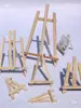 Mini caballete de madera de escritorio para niños, caballete plegable para pintura al óleo, soporte triangular, soporte de mesa multifuncional