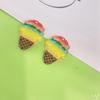Acessórios de cabelo com pingente de colar e brincos da série de sorvetes de desenho animado em cor acrílica, acessórios para joias DIY, atacado