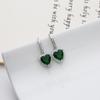 Venta al por mayor de fábrica aretes europeos y americanos 2022 nuevos aretes de gema en forma de corazón joyería de Yiwu moda Ou Tina