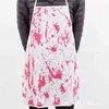Delantal de gota de sangre de Halloween delantal para toda la persona vestido de terror producto delantal de sangre blanca delantal no tejido