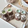 Estilo Otoño Antideslizante Velcro Suela Suave Guardería Estampado de Leopardo Zapatos de Bebé Zapatos Deportivos para Niñas Zapatos Casuales para Niños Marrón Individual
