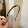 Faixa de Cabeça para Óculos U-Shaped em Acrílico com Estampa de Leopardo Estilo Coreano Design de Nicho Linda para Rosto com Testa Alta Faixa de Cabeça para Lavar o Rosto Cabelo