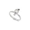 Anillo abierto de la serie Princesa creativa de circonita colorida microincrustada transfronteriza europea y americana para mujer, moda simple, anillo de animal pequeño