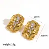 Brincos de Aço Titânio Dobrado Estilo Ins Celebridade da Internet Lava Brincos de Aço Inoxidável High-end Fashionáveis Brinco