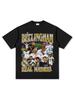 Camiseta de Manga Corta Estampada de Fútbol Americano Transfronterizo Zod Bellingham Sudadera Pesada con Cuello Redondo