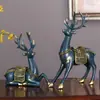 Suministro Directo de Fábrica Procesamiento Estilo Europeo Lujo Ligero Gabinete de TV de Ciervo Gabinete de Vino Decoración del Hogar Artesanías de Resina Exquisito