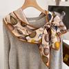 Bufanda Larga de Imitación Seda y Lana de Doble Cara y Doble Capa con Borde Biselado para Mujer, Primavera, Otoño e Invierno, con Correa Ancha, Bufanda Versátil