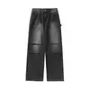 Jeans Holgados Estilo Americano Retro para Hombre 2025 Diseño de Primavera y Otoño Moda de Marca Lavados Ropa de Trabajo Pantalones de Pierna Ancha Pierna Recta