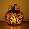 Lanterna de Abóbora com Laço de Resina Enfeite de Halloween Decoração Criativa de Feriado Luz Noturna Presente para Mesa de Casa Modelo Premium