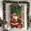 Loja independente Amazon transfronteiriça TEMU Capa de porta de Natal, Cortina de porta do Papai Noel, Fundo festivo para festa, Cortina de porta pendurada
