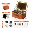 Bolsa de Maquillaje con Luz, Gran Capacidad, Compartimentos Divididos, Almacenamiento Portátil, con Espejo, Estuche de Viaje para Maquillador Profesional, Caja de Maquillaje