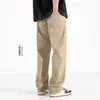 Calça Cargo Leve de Secagem Rápida Transfronteiriça Calças Esportivas Masculinas para Exterior Perna Larga Reta Paraquedista Casual Longa Masculina