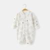 Mono de bebé primavera, otoño e invierno de algodón puro para principios de invierno, base interior para las cuatro estaciones, ropa de escalada para bebés recién nacidos, ropa de bebé