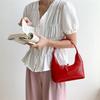 Bolso Pequeño Estilo Francés Verano Transfronterizo Cremallera PU Bolso de Hombro para Debajo del Brazo para Mujer Nicho Simple Moda Bolso de Mano de Media Luna