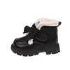 Botas de Algodón Cálido con Felpa para Niños 2026 Invierno Nuevas Botas de Algodón Estilo Británico para Niñas Botas de Moda para Bebé Antideslizantes Elegantes