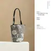 Bolsa de almacenamiento para juego de té de algodón tejido, bolsa cilíndrica gruesa para viaje, bolsa de ceremonia de té de tamaño grande para maestros de té