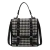 Mochila Feminina Mochila Design de Nicho Bolsa 2024 Nova Fashionável Multiuso Portátil Faculdade Xadrez Mochila Escolar