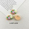 Cesta de flores de sol de color brillante con dibujos animados, accesorios de resina para el cabello, carcasa de teléfono móvil, sombrero, hebilla de zapato, paquete de material
