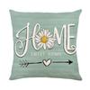 Funda de Almohada Estampada Serie Margarita del Sol Amazon Hogar Sala de Estar Sofá Funda de Cojín de Lino Venta al por Mayor Estilo Nórdico