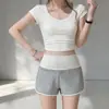 Shorts Deportivos Casuales Holgados de Cintura Alta en A con Contraste Lateral para Mujer Embarazada, Nuevos de Verano 2026