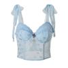 Explosiones Europeas y Americanas Camisola Sexy de Encaje con Lazo Decoración Romántica de Diamantes Ropa Interior y Exterior Sujetador de Ballenas