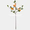 Ramas de Frutas Naranja Simuladas, Plantas Verdes Simuladas, Decoración de Paisajismo con Flores Artificiales, Adornos de Frutas Artificiales y Flores Artificiales para Sala de Estar, Venta al por Mayor