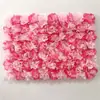 Fondo de Pared de Flores Artificiales Arreglo Floral para Fondo de Transmisión en Vivo de Influencer Hortensia Rosa Arreglo de Flores de Plástico para Sala de Transmisión en Vivo