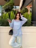 Estilo Férias Cor Sólida Tricô Vazado Feminino Primavera e Verão Solto Preguiçoso Proteção Solar Blusa Design Elegante Top de Manga Longa