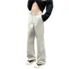 Pantalones americanos de pierna ancha y corte micro acampanado para hombre y mujer, de verano, finos, con patchwork inclinado, de secado rápido, resistentes al viento, holgados, informales y repelentes de mosquitos.