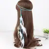 Diadema Bohemia de Plumas Transfronteriza Nueva Tocado de Borlas Largas Estilo Vacacional Costero Tocado Indio Venta al por Mayor