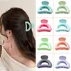 Pinza de garra pequeña de medio círculo color macarrón de 4.5 cm, artefacto para fijar coleta, pinza para moño, pinza para el pelo de temperamento para mujeres, pinza para el pelo