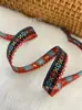 1.2cm Oreja de Madera Borde Seda Dorada Nuevo Vintage Estilo Étnico Hecho a Mano DIY Cinta de Lazo Accesorios para el Cabello Accesorios para la Cabeza