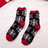 Calcetines de Navidad para adultos de terciopelo medio para ancianos de alce, calcetines de otoño e invierno para mujer, calcetines gruesos de toalla de terciopelo coral, calcetines transfronterizos