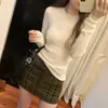 Camisa Base de Malha Fina Dopamine para Mulheres 2026 Início da Primavera Slim Fit Estilo Puro Desejo Chique Levemente Transparente Manga Longa