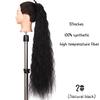Cabelo Liso Longo de 32 Polegadas Exportação Cabelo Sintético de Alta Temperatura Rabo de Cavalo Duplo Extensões de Cabelo para Mulheres, Rabo de Cavalo Longo Trançado com Amarração, Ossier