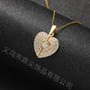 2025 Nuevo Colgante de Collar de Acero Inoxidable con Forma de Corazón Liso Personalizado Grabado Doble Capa Apertura y Cierre Venta Directa de Fábrica
