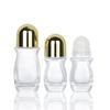 Botella con rodillo de 30 ml y 50 ml para aceite esencial de vino medicinal, botella con cuentas para masajes, botella grande de vidrio con rodillo para el dolor.