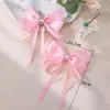 Nuevo Pasador de Pelo con Lazo de Diamante de Corazón Popular Transfronterizo Pasador de Pelo de Cinta Dulce Princesa Accesorios para Ropa Infantil Accesorios para el Cabello
