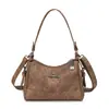Nuevo bolso de hombro de cuero suave de alta gama transfronterizo para mujeres de mediana edad, bolso de mano de gran capacidad, bolso cruzado, bolso de mamá elegante