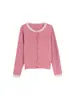 Suéter de Punto GemingRetro Bloque de Color Falso Dos Piezas, Nueva Moda Otoño para Mujer Top de Gama Alta Y8810F