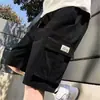 Pantalones Cortos de Herramienta de Color Sólido Estilo Coreano Ropa Exterior para Hombre Verano Playa Deportes Americanos Atractivos Holgados Modernos Casuales