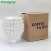 Papel de Filtro Rápido para Café Preparado a Mano con Forma de Tazón con Forma de Flor Papel de Filtro para Café Estilo Americano para 1-2 Personas Color Natural Papel de Filtro para Café para Pasteles