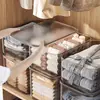 Caixa de armazenamento transparente simples feita de material PP, grande capacidade, para bancada da cozinha, uso doméstico, com alça e tampa