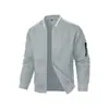 Em Estoque Transfronteiriço Novo Moletom Cardigan Masculino Xadrez Cor Sólida Jaqueta Moletom Masculina com Zíper Gola Alta Fornecimento Exclusivo no Atacado