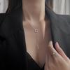 Collar Geométrico de una Palabra para Mujer Nuevo 2025 Diseño Nicho de Alta Gama Lujo Ligero Colgante Versátil Clavícula Venta al por Mayor
